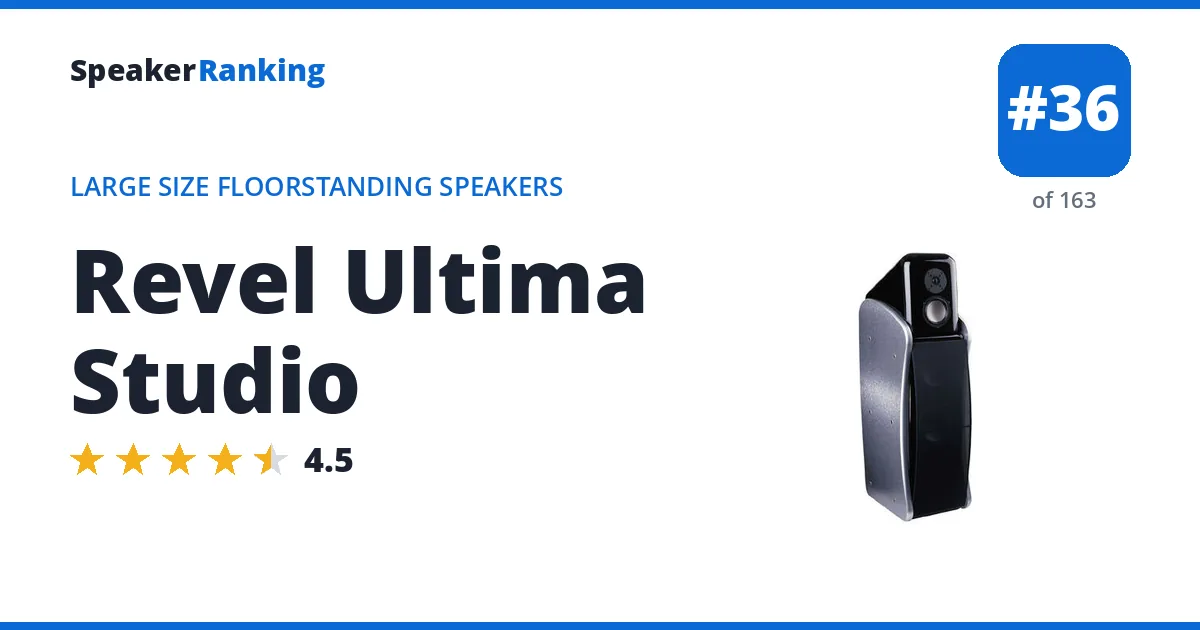 Revel Ultima Studio - ranked #36 of 163 Large Size Floorstanding Speakers · Editor's rating 4.5/5