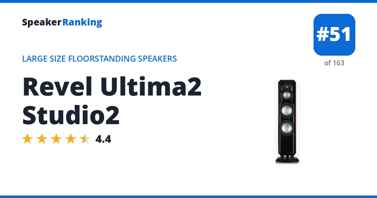 Revel Ultima2 Studio2 - ranked #51 of 163 Large Size Floorstanding Speakers · Editor's rating 4.4/5