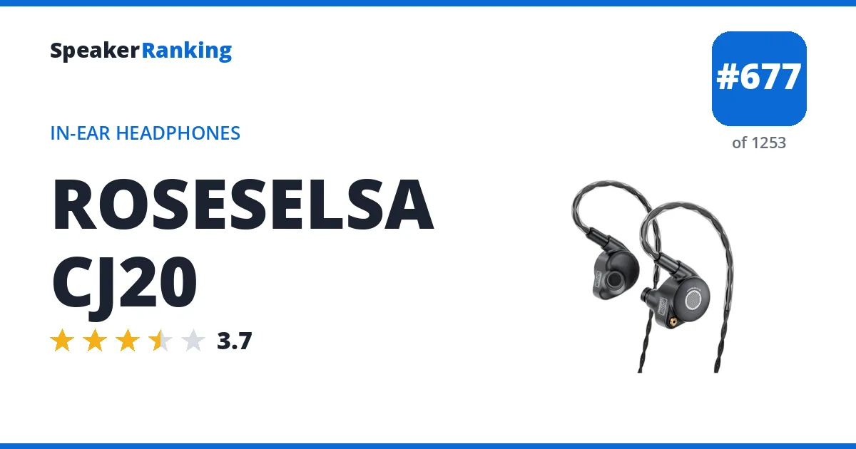 ROSESELSA CJ20 - ranked #677 of 1253 In-Ear Headphones · Editor's rating 3.7/5