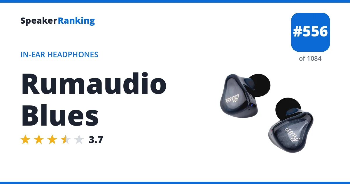 Rumaudio Blues - ranked #551 of 1061 In-Ear Headphones · Editor's rating 3.7/5