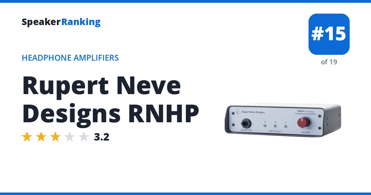 Rupert Neve Designs RNHP - ranked #15 of 19 Headphone Amplifiers · Editor's rating 3.2/5