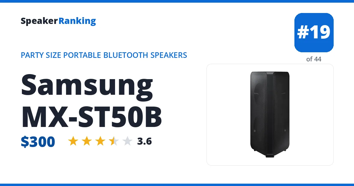 Samsung MX-ST50B ranking card