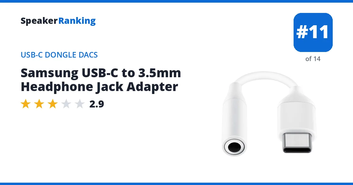Samsung USB-C to 3.5mm Headphone Jack Adapter ranking card
