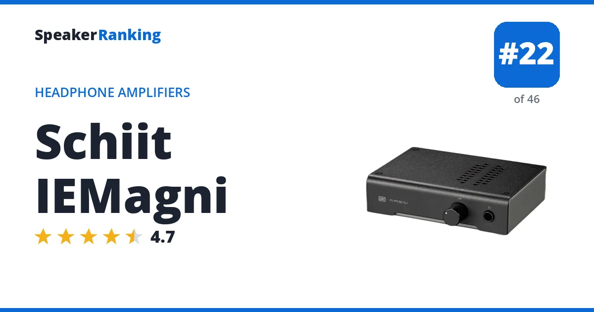 Schiit IEMagni - ranked #22 of 46 Headphone Amplifiers · Editor's rating 4.7/5