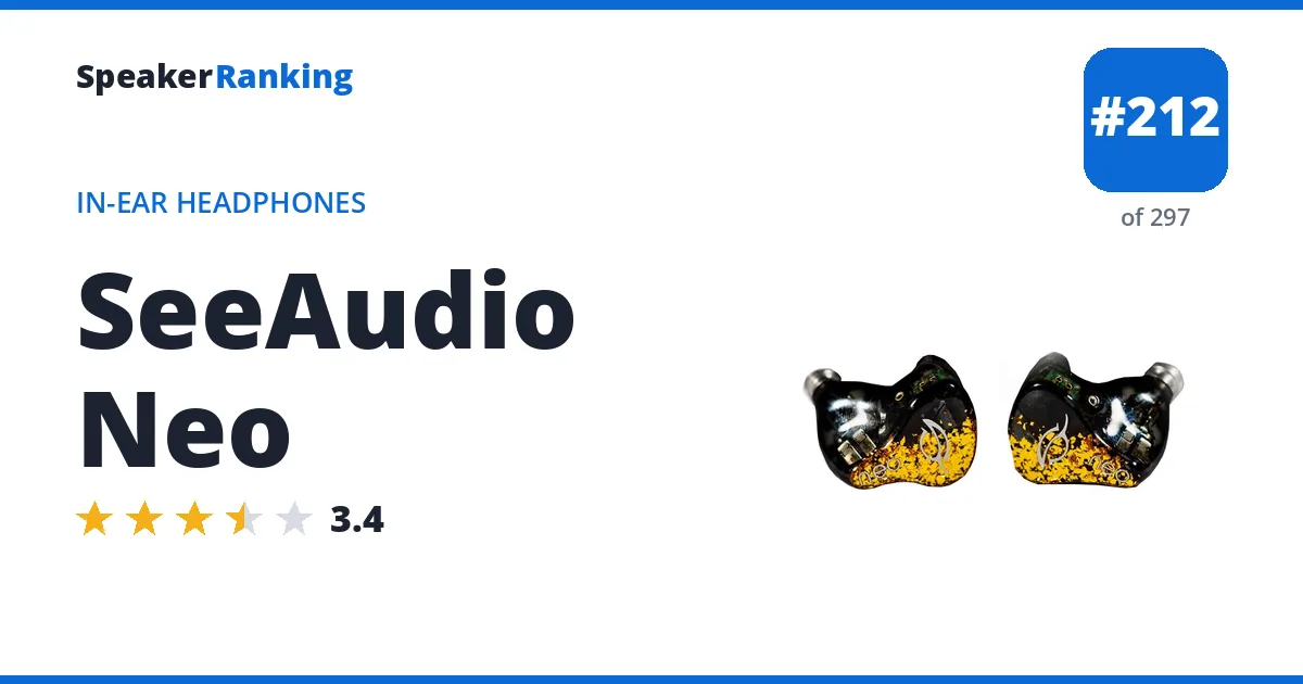 SeeAudio Neo ranking card