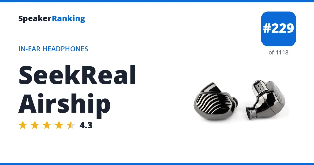 SeekReal Airship - ranked #229 of 1118 In-Ear Headphones · Editor's rating 4.3/5