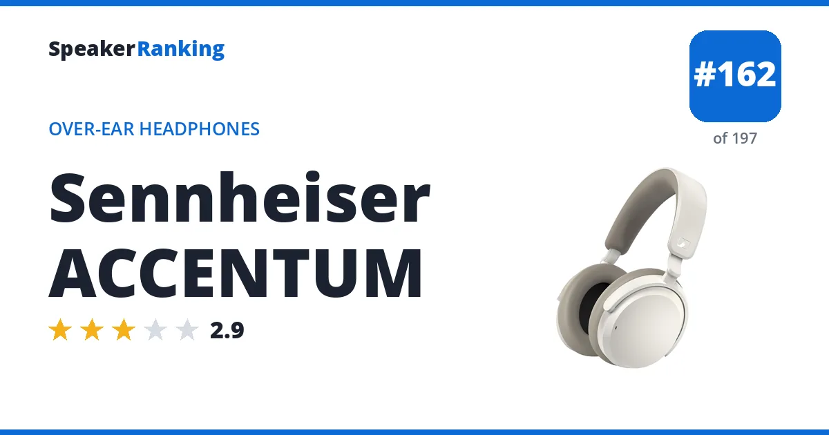 Sennheiser ACCENTUM - ranked #155 of 190 Over-Ear Headphones · Editor's rating 2.9/5