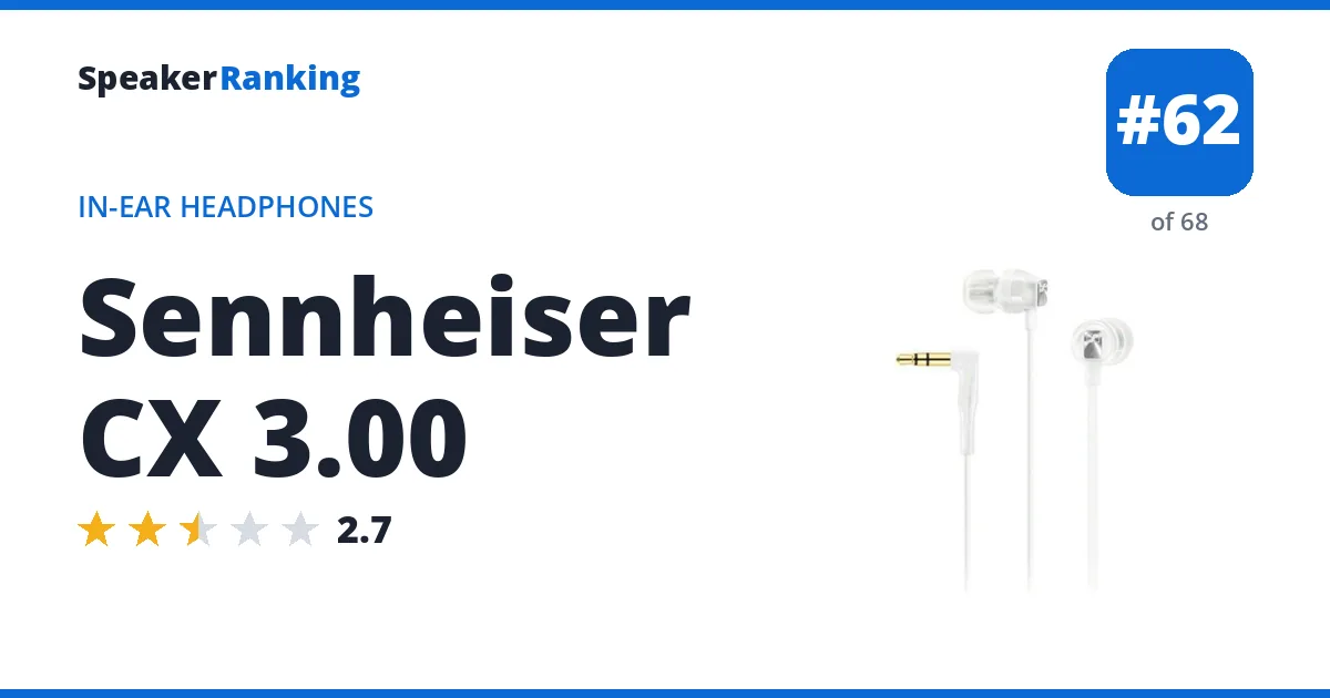 Sennheiser CX 3.00 ranking card