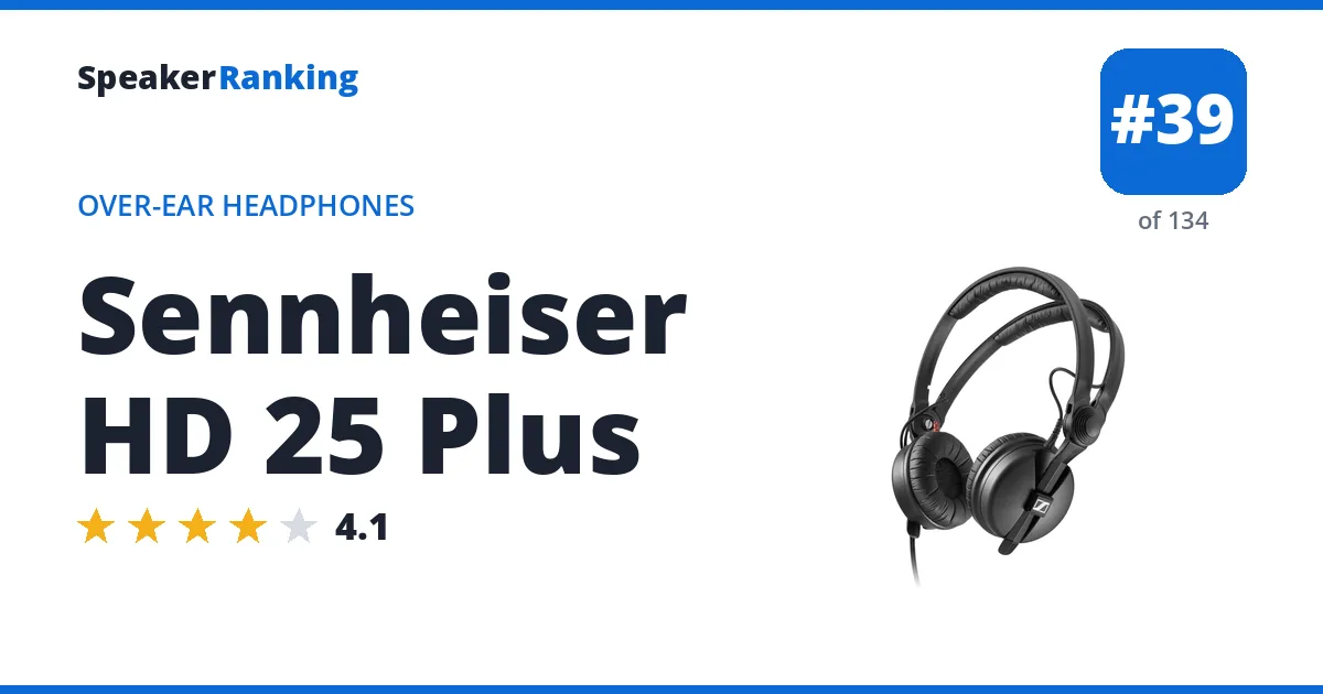 Sennheiser HD 25 Plus ranking card