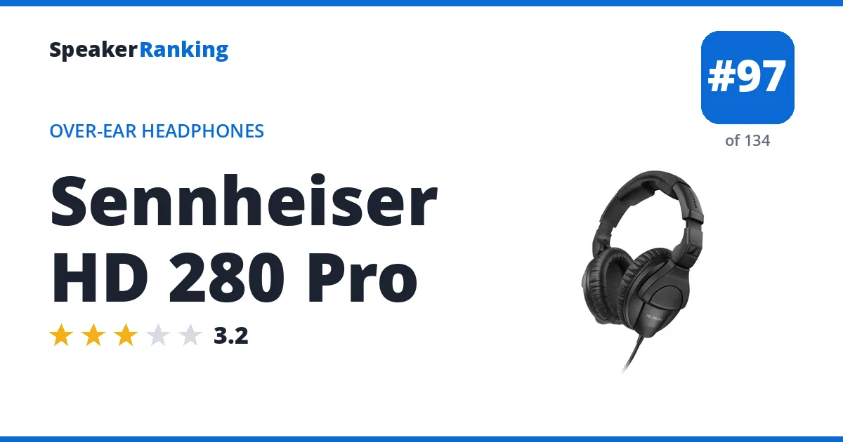 Sennheiser HD 280 Pro ranking card