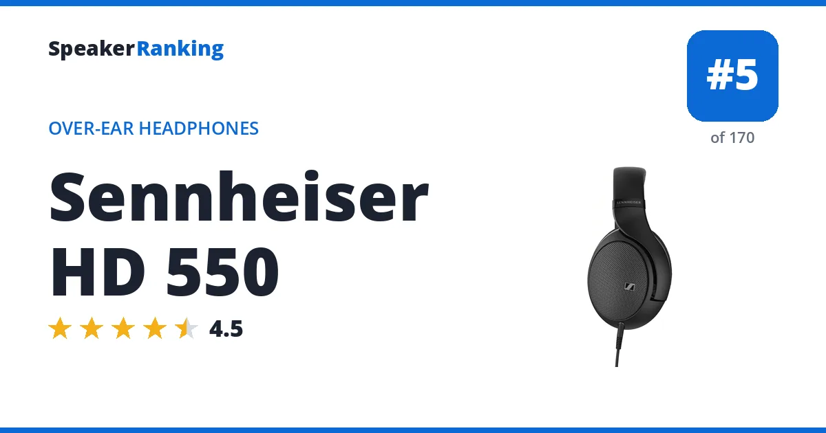 Sennheiser HD 550 - ranked #5 of 165 Over-Ear Headphones · Editor's rating 4.5/5