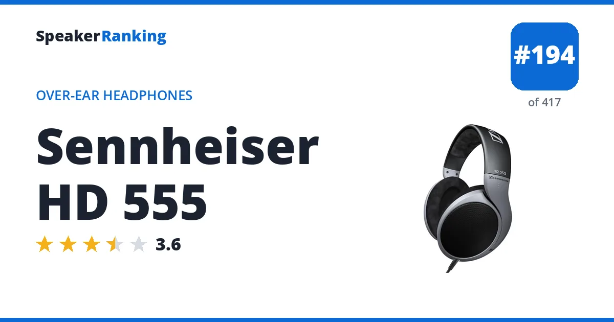 Sennheiser HD 555 ranking card