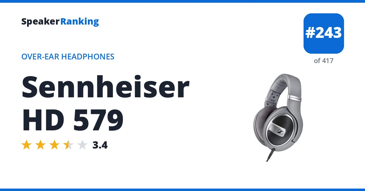 Sennheiser HD 579 ranking card