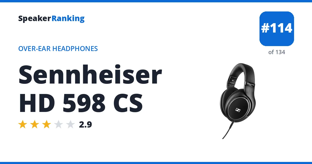 Sennheiser HD 598 CS ranking card