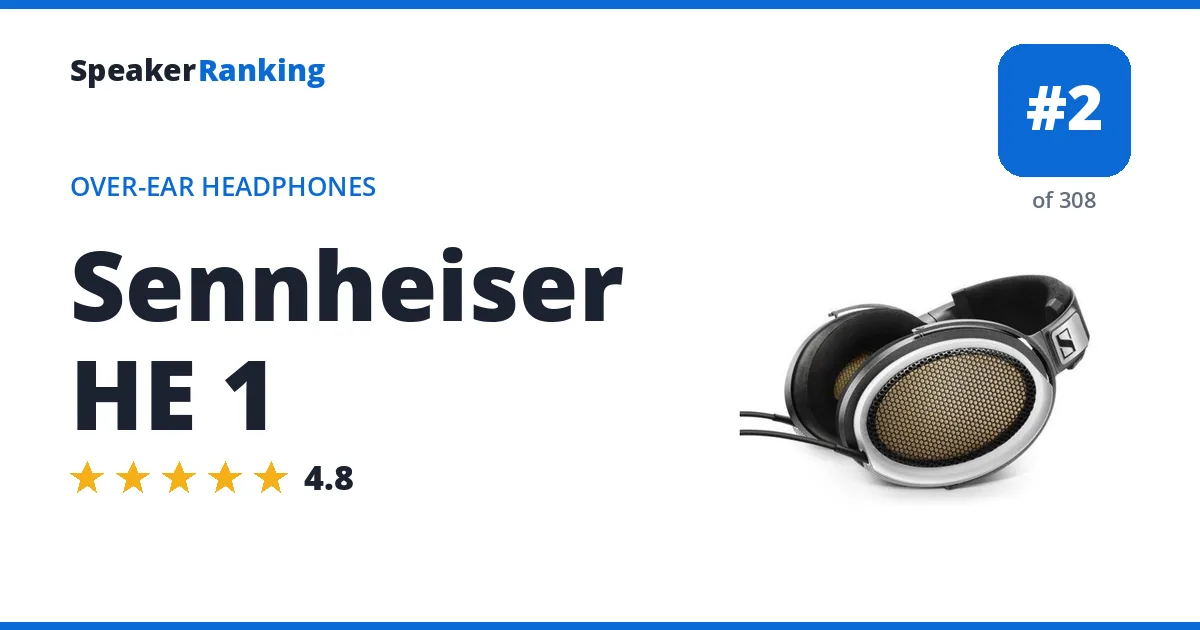 Sennheiser HE 1 - ranked #2 of 308 Over-Ear Headphones · Editor's rating 4.8/5