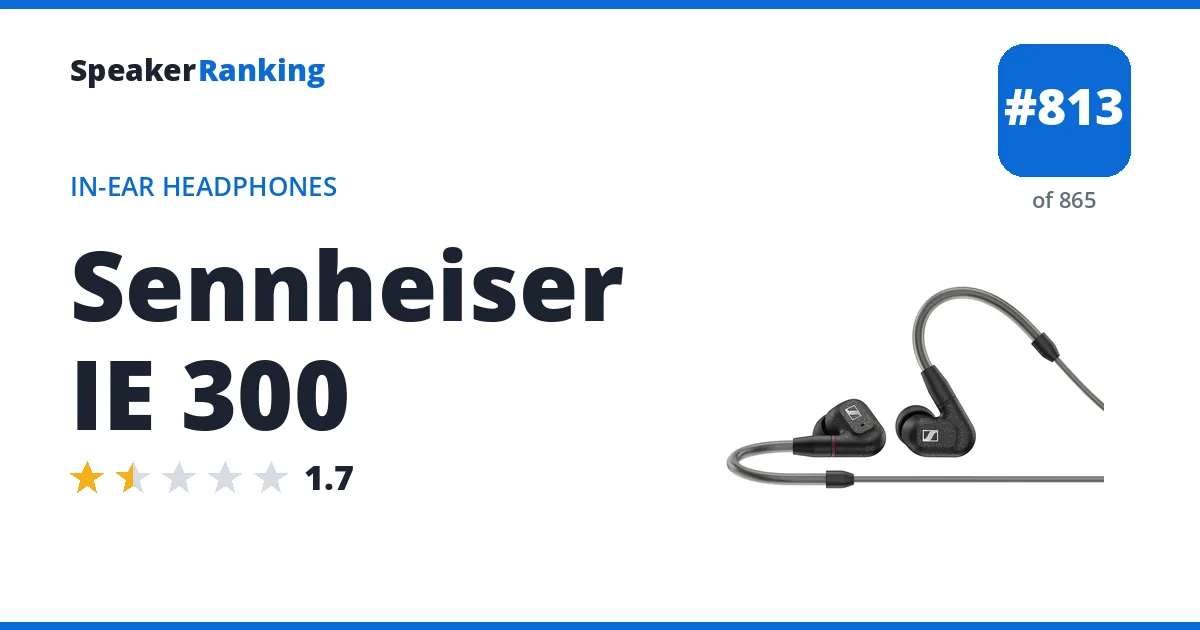 Sennheiser IE 300 ranking card