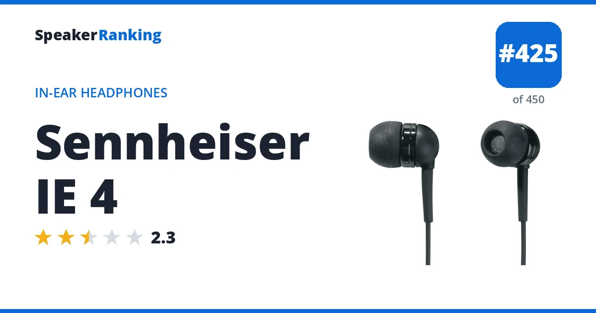 Sennheiser IE 4 ranking card