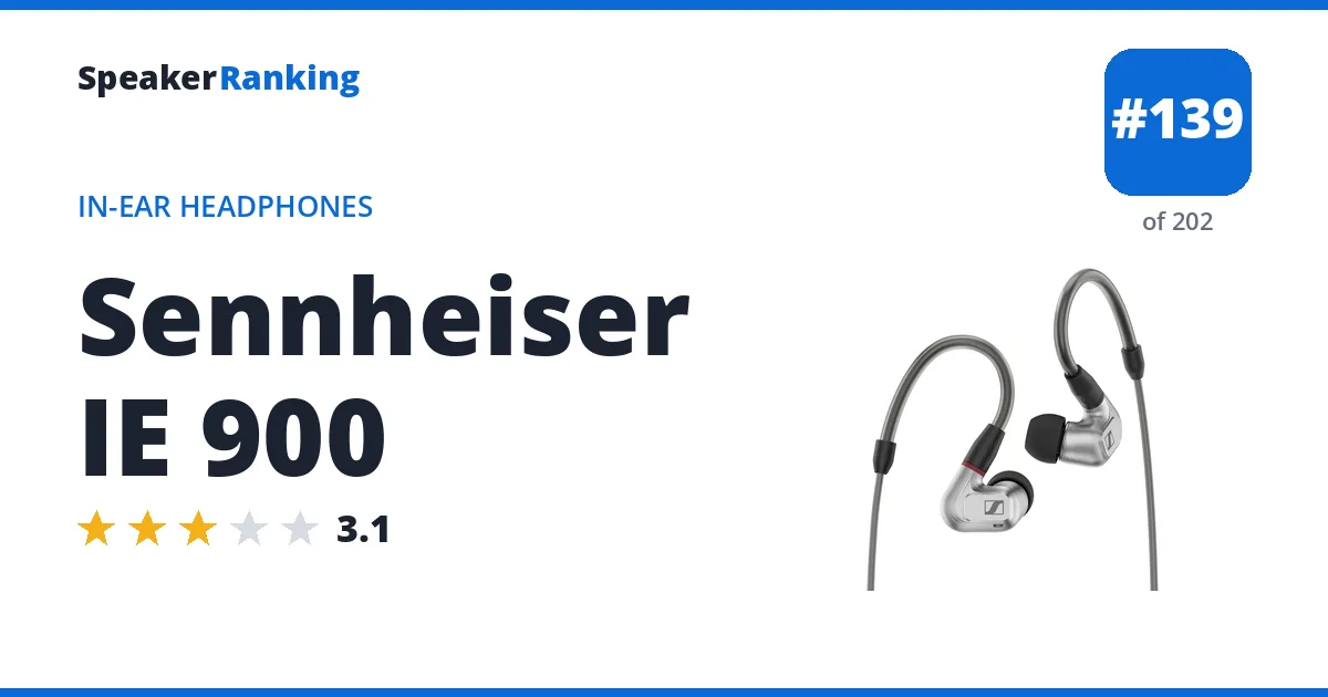 Sennheiser IE 900 ranking card