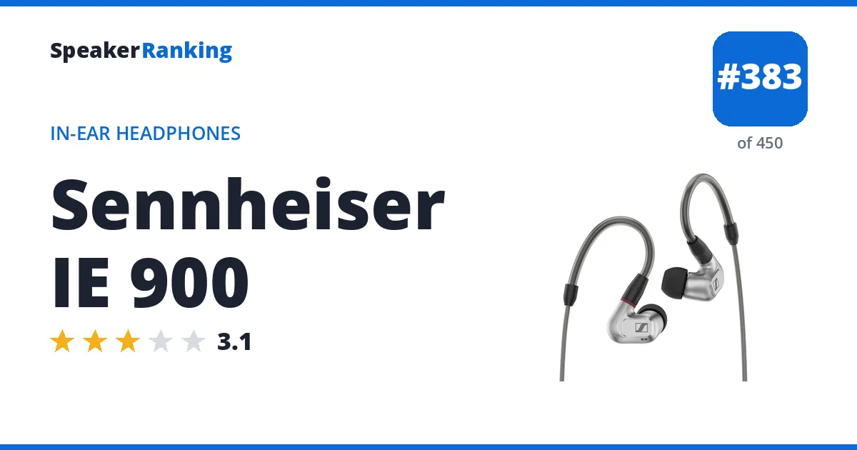 Sennheiser IE 900 ranking card