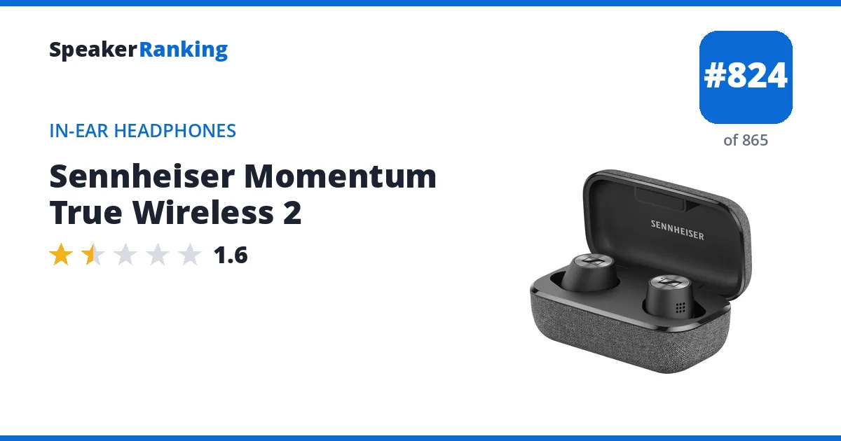 Sennheiser Momentum True Wireless 2 ranking card