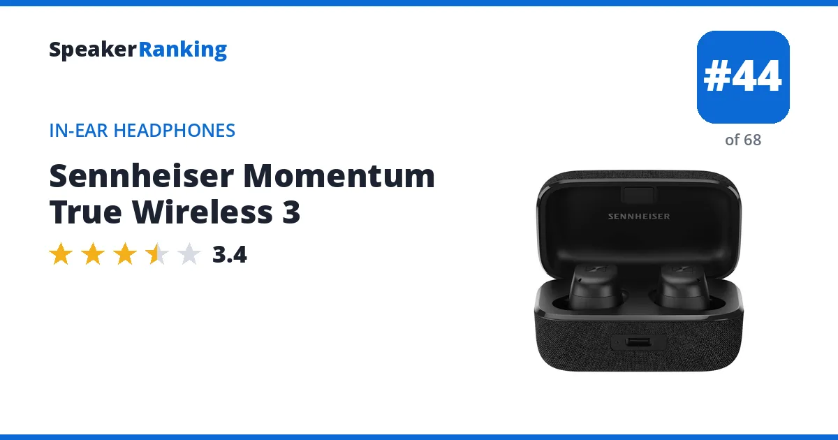 Sennheiser Momentum True Wireless 3 ranking card