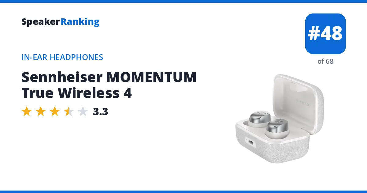 Sennheiser MOMENTUM True Wireless 4 ranking card