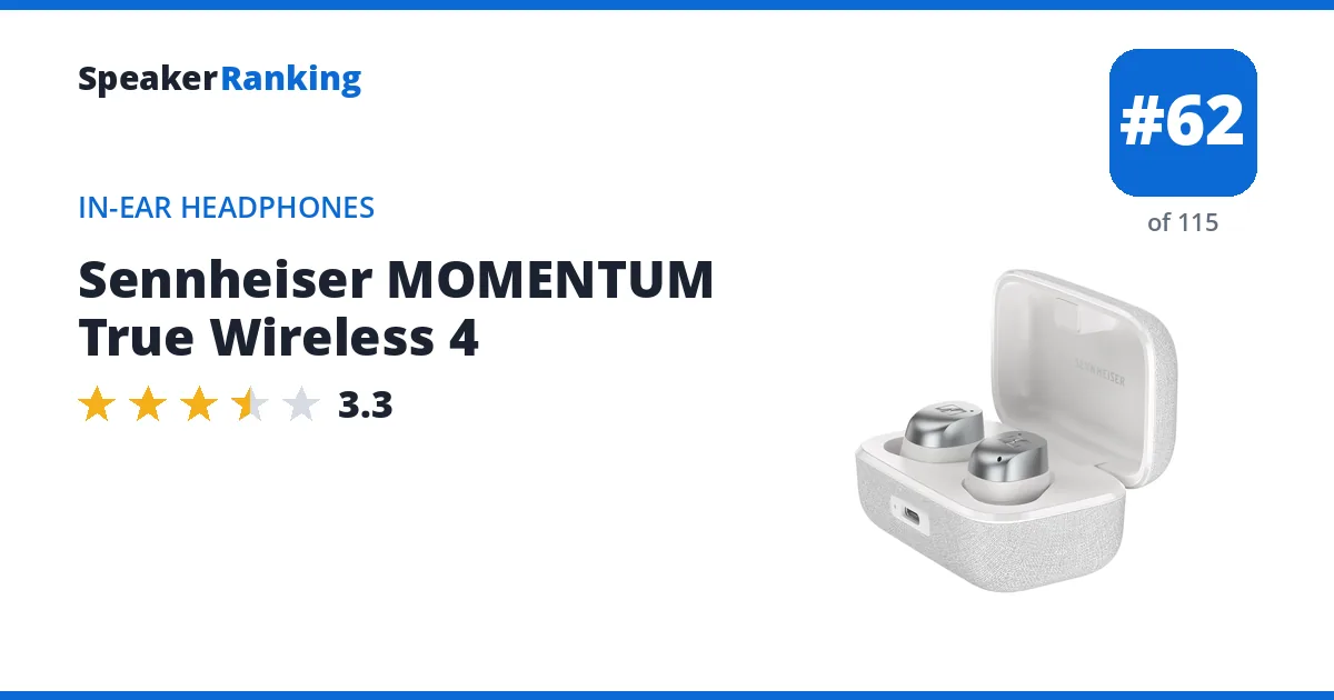 Sennheiser MOMENTUM True Wireless 4 ranking card
