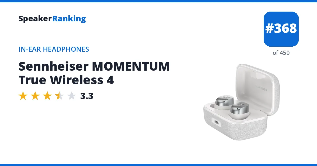 Sennheiser MOMENTUM True Wireless 4 ranking card