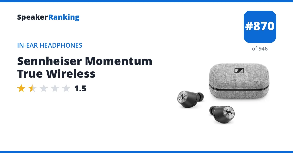 Sennheiser Momentum True Wireless ranking card