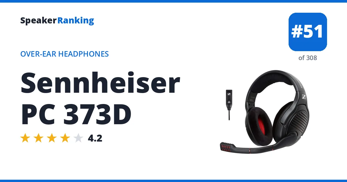 Sennheiser PC 373D - ranked #51 of 308 Over-Ear Headphones · Editor's rating 4.2/5