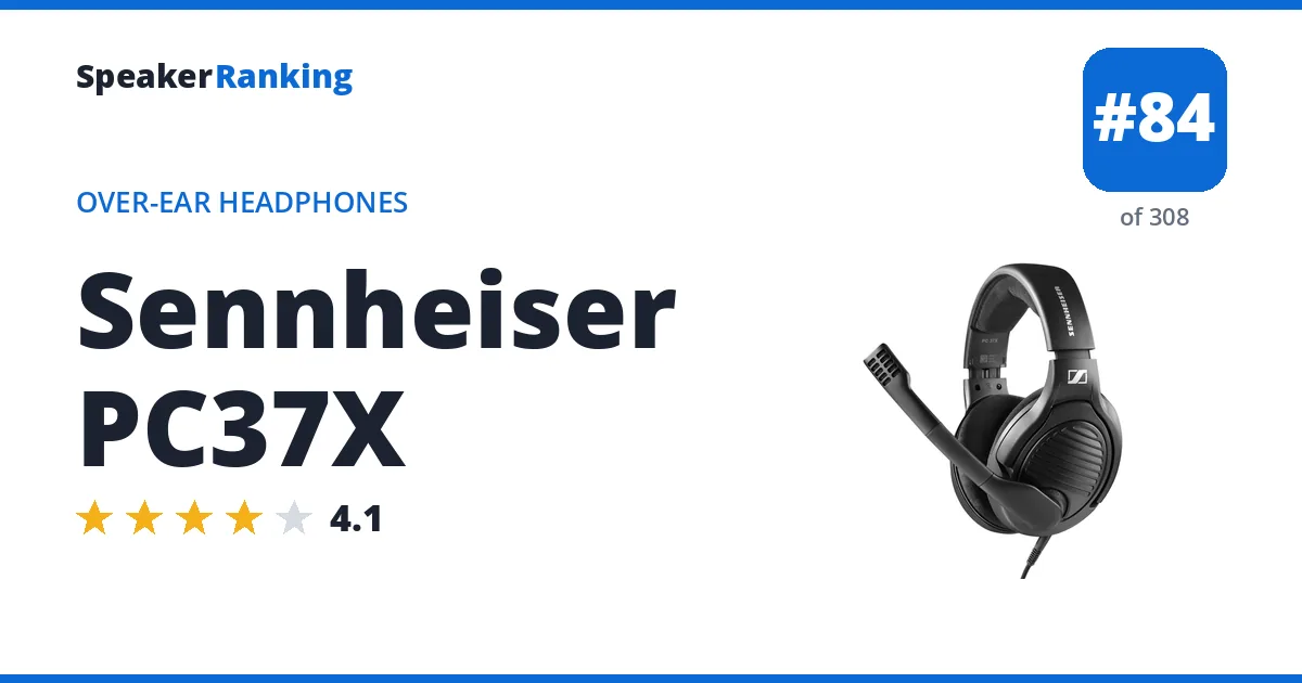 Sennheiser PC37X - ranked #84 of 308 Over-Ear Headphones · Editor's rating 4.1/5