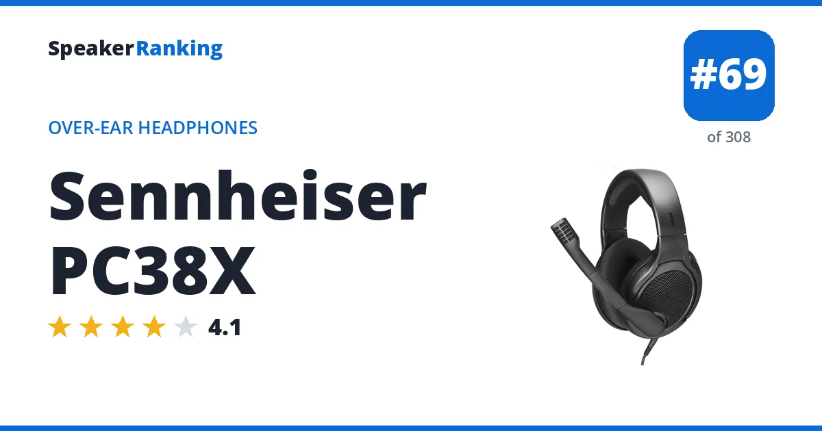 Sennheiser PC38X - ranked #69 of 308 Over-Ear Headphones · Editor's rating 4.1/5