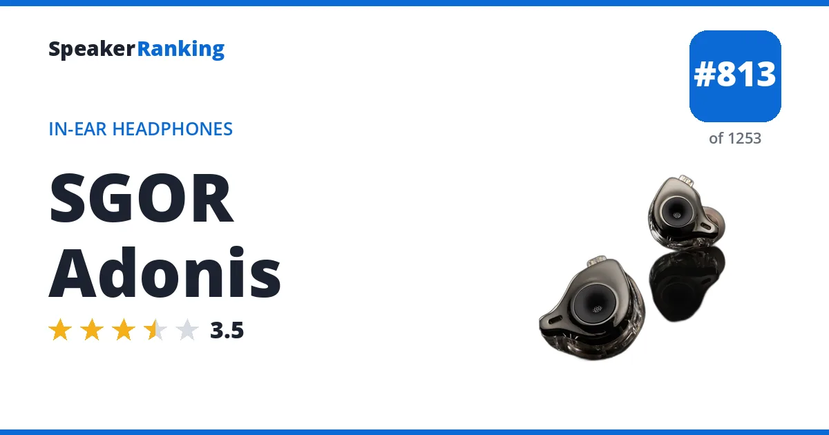 SGOR Adonis - ranked #813 of 1253 In-Ear Headphones · Editor's rating 3.5/5