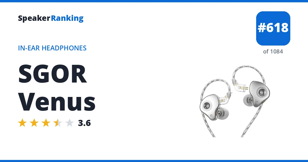 SGOR Venus - ranked #618 of 1084 In-Ear Headphones · Editor's rating 3.6/5