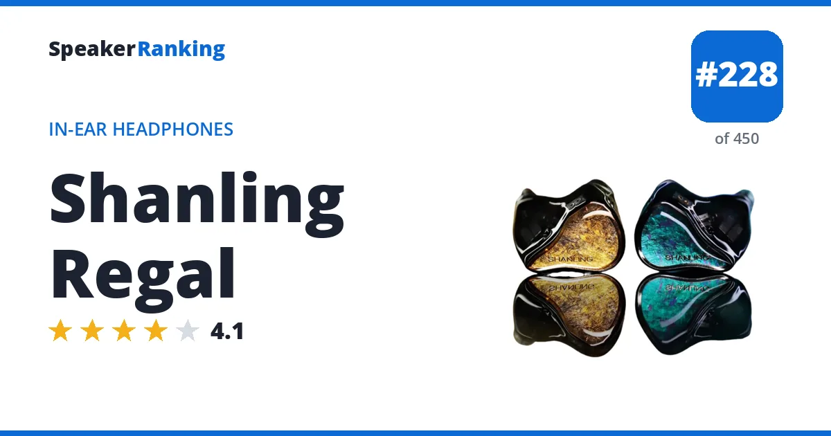 Shanling Regal - ranked #228 of 450 In-Ear Headphones · Editor's rating 4.1/5