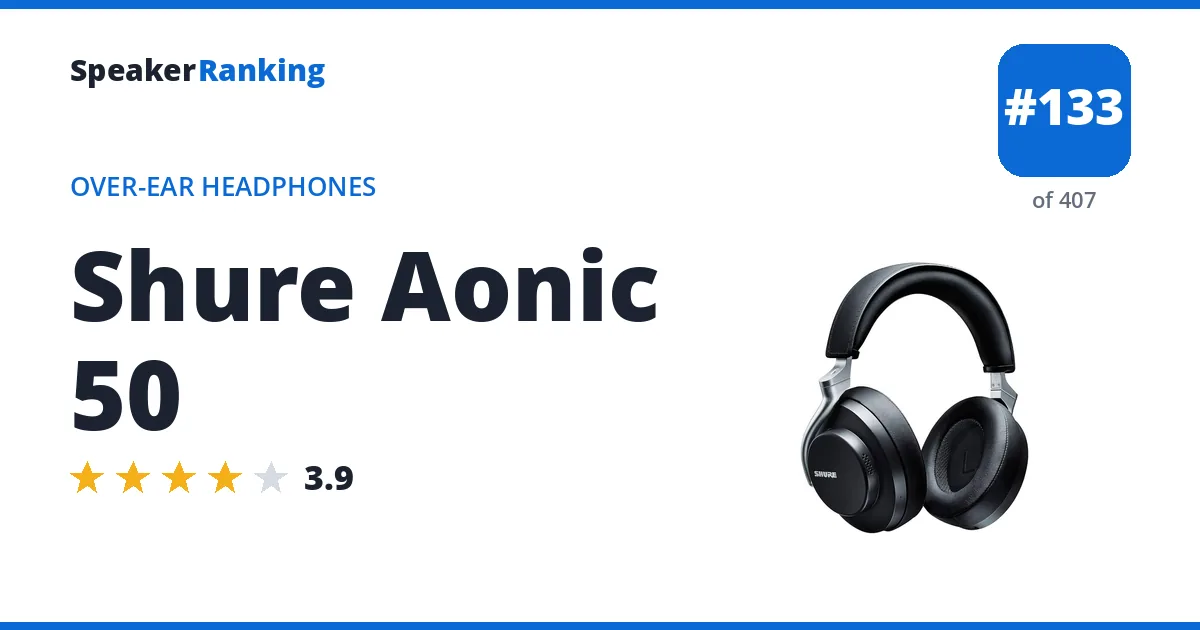 Shure Aonic 50 - ranked #133 of 382 Over-Ear Headphones · Editor's rating 3.9/5
