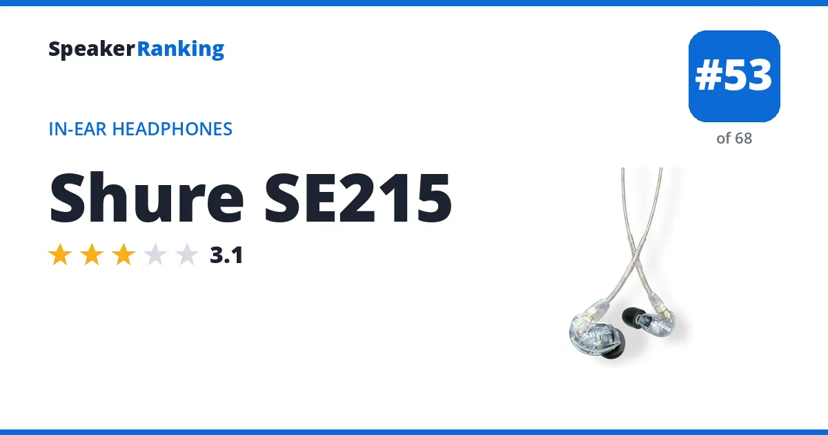 Shure SE215 ranking card