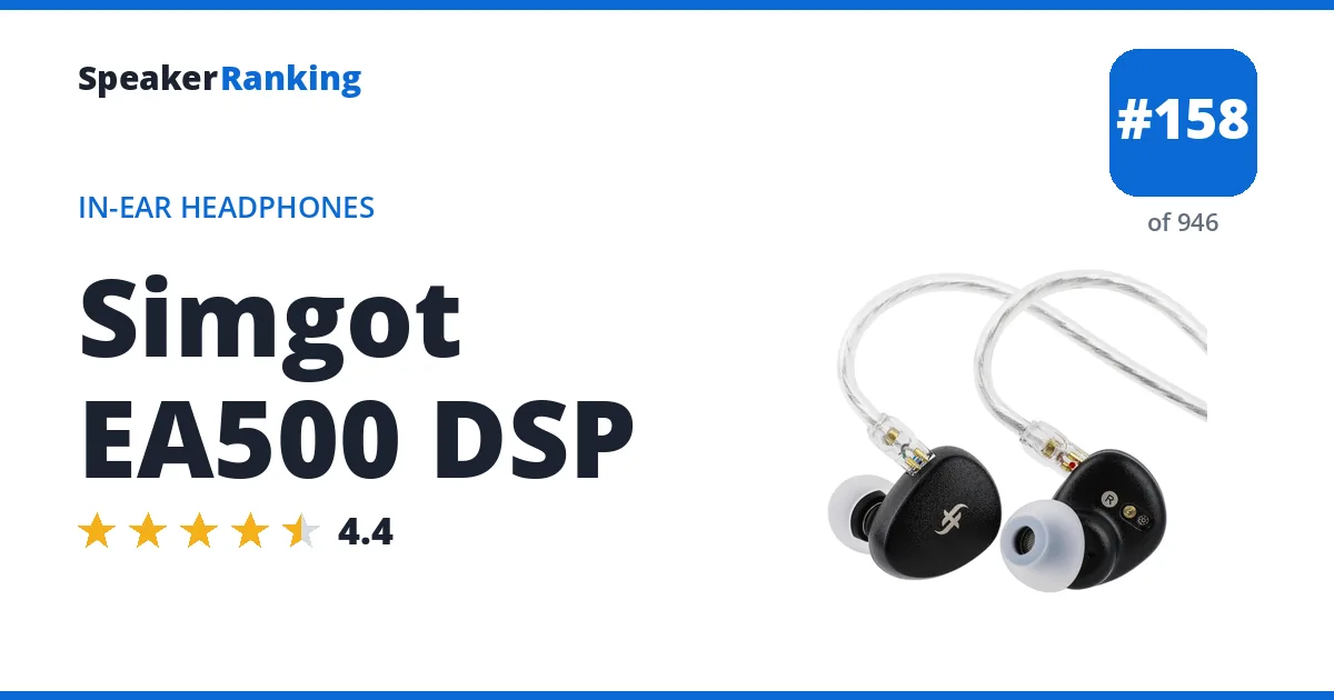 Simgot EA500 DSP - ranked #158 of 946 In-Ear Headphones · Editor's rating 4.4/5