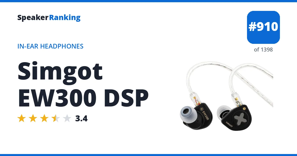 Simgot EW300 DSP - ranked #910 of 1398 In-Ear Headphones · Editor's rating 3.4/5