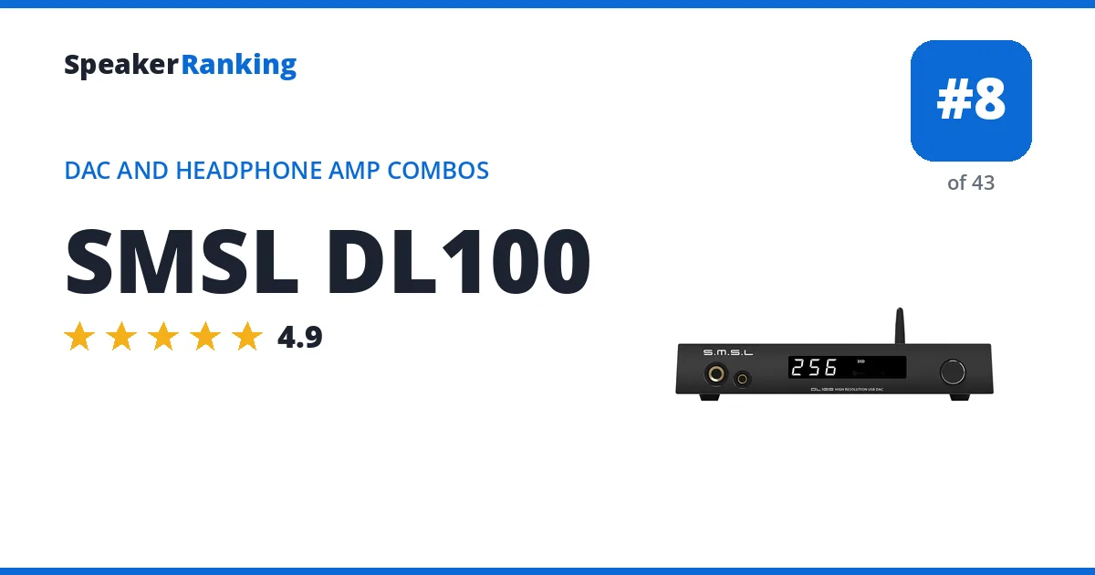 SMSL DL100 - ranked #8 of 43 DAC and Headphone Amp Combos · Editor's rating 4.9/5