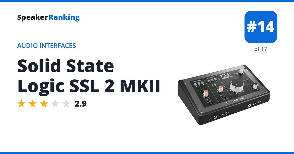 Solid State Logic SSL 2 MKII ranking card