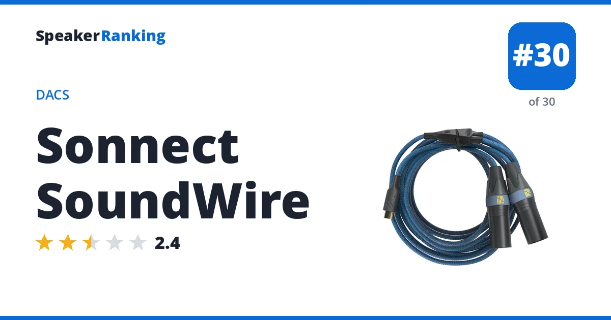 Sonnect SoundWire - ranked #30 of 30 DACs · Editor's rating 2.4/5