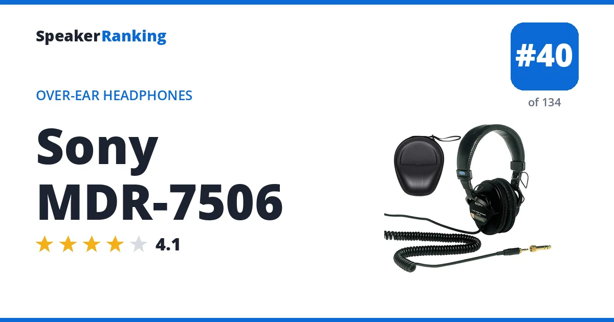 Sony MDR-7506 ranking card
