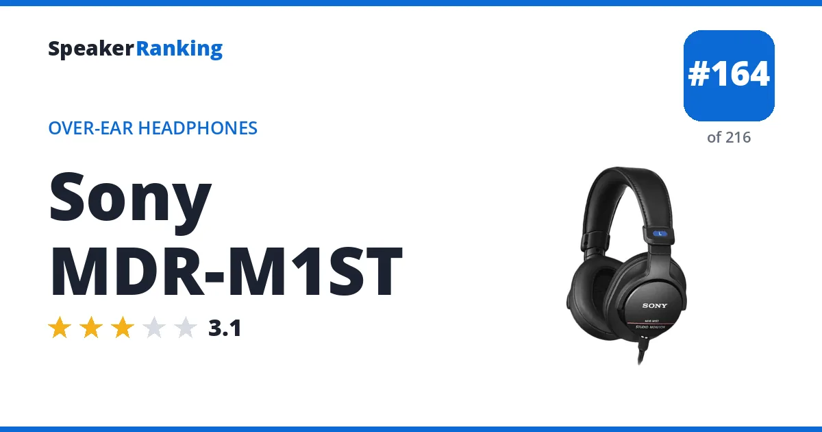 Sony MDR-M1ST ranking card