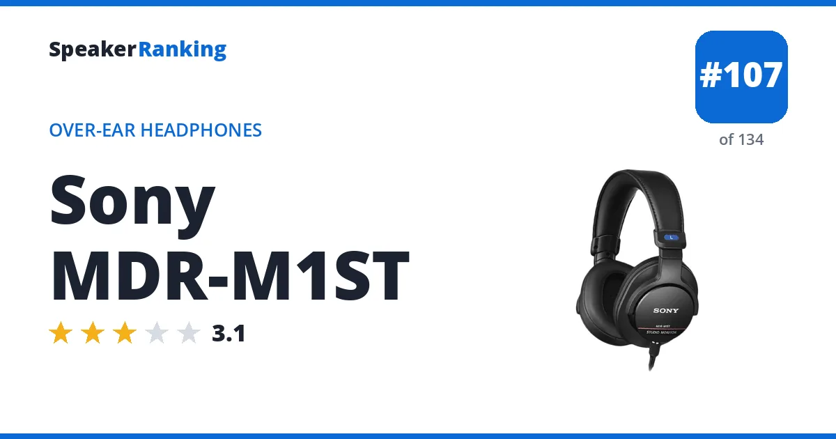 Sony MDR-M1ST ranking card