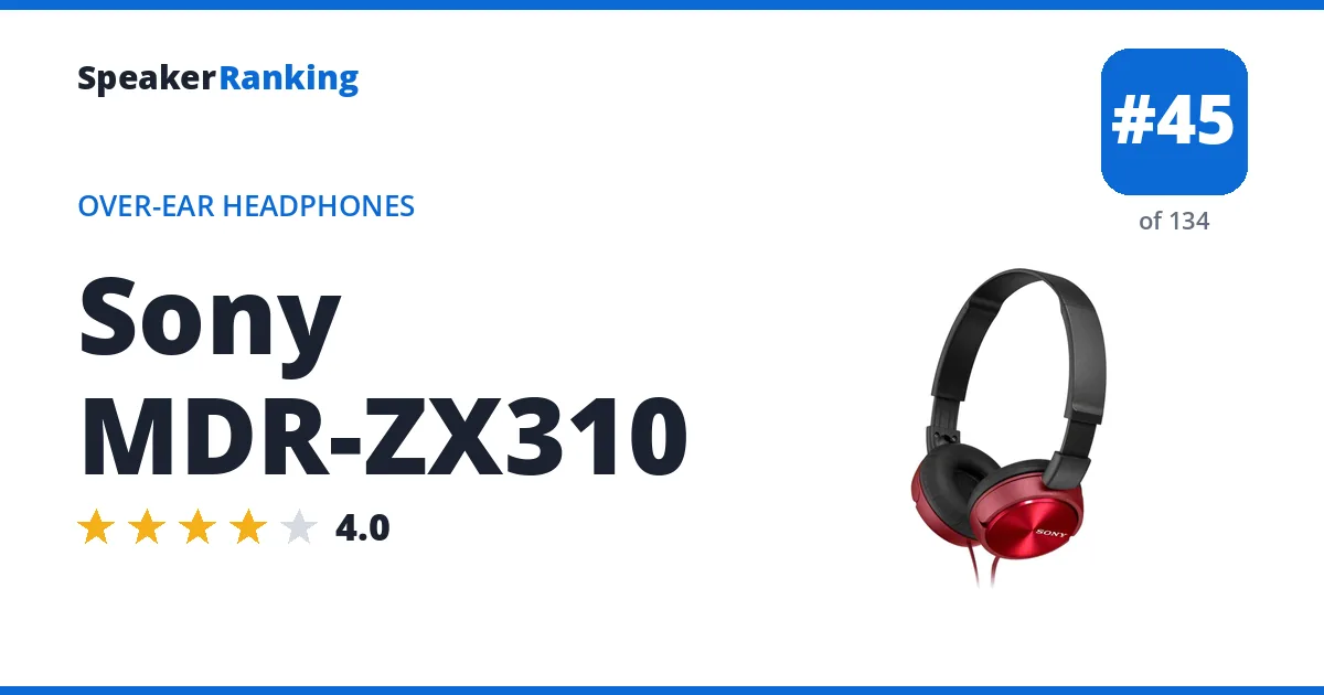 Sony MDR-ZX310 ranking card