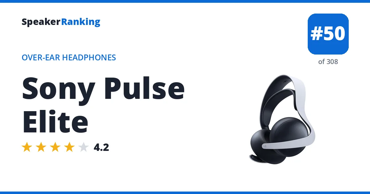 Sony Pulse Elite - ranked #50 of 308 Over-Ear Headphones · Editor's rating 4.2/5