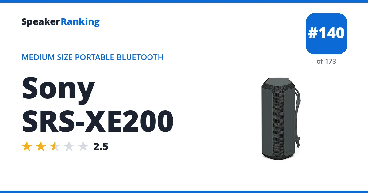 Sony SRS-XE200 ranking card