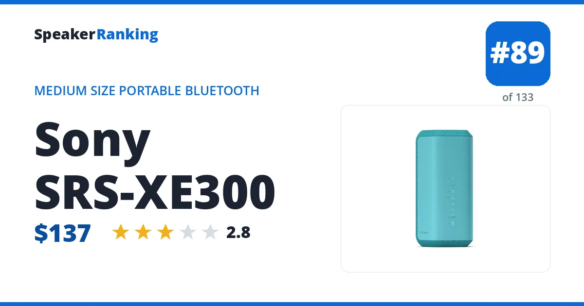 Sony SRS-XE300 ranking card