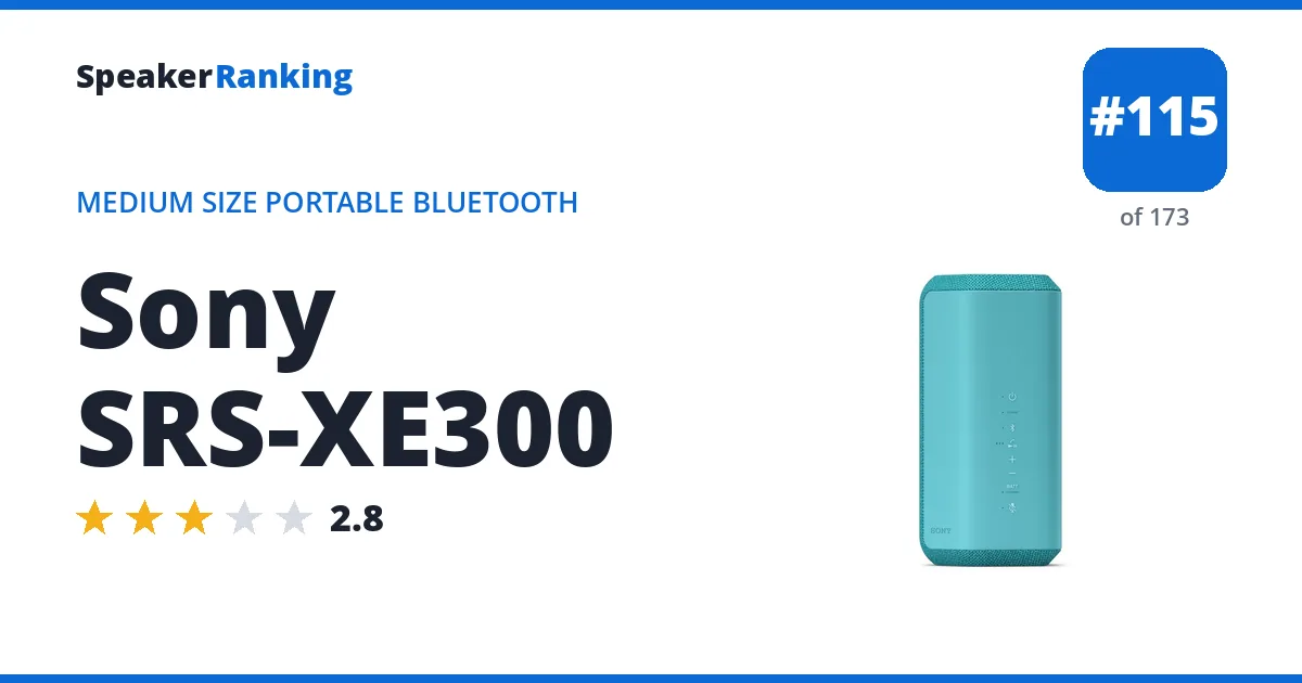 Sony SRS-XE300 ranking card